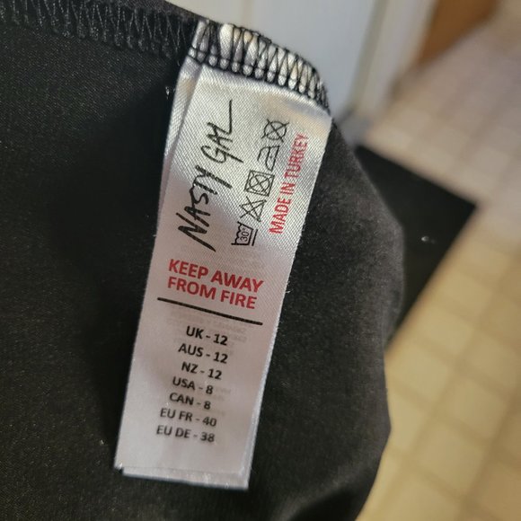 Nasty Gal Loungesleep pant Women's 8 Black Pleated Elastic Waistband High Rise - Picture 7 of 7